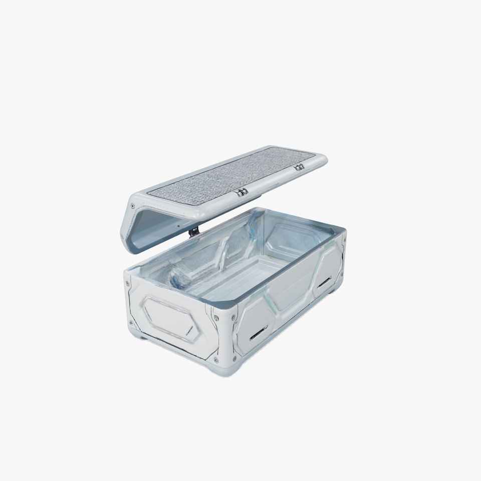 Futuristic Cylindrical Storage Trunk model pack